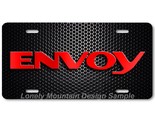 GMC Envoy Inspired Art Red on Mesh FLAT Aluminum Novelty Car License Tag... - $17.99