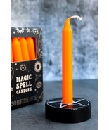 Orange Confidence Pack of 12 Wicca Occult Witch Ritual Spell Chime Candles - $21.72 CAD