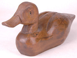 Vtg Wood Duck Decoy-Fowl Hunting-Original Paint-Folk Art-Gold Eyes. - $37.39