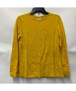 Style &amp; Co Womens M Daisy Daze Yellow Long Sleeve T Shirt Top NWT AP43 - $26.78 CAD