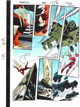 Original 1997 Colan Daredevil vs X-Men Omega Red color guide art page 10... - £47.93 GBP