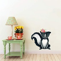 Woodland Creatures Collection: Skunk II with Flowers Wall Decal - 11.5&quot; tall x 1 - £7.84 GBP