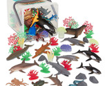 Terra by Battat - 60 Pcs Ocean Animal Figurines - Plastic Mini Sea Anima... - £15.79 GBP