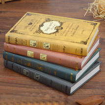 1pc Retro Notebook Journal Diary Vintage Hard Cover Cardboard Lined Paper Pages - £21.87 GBP