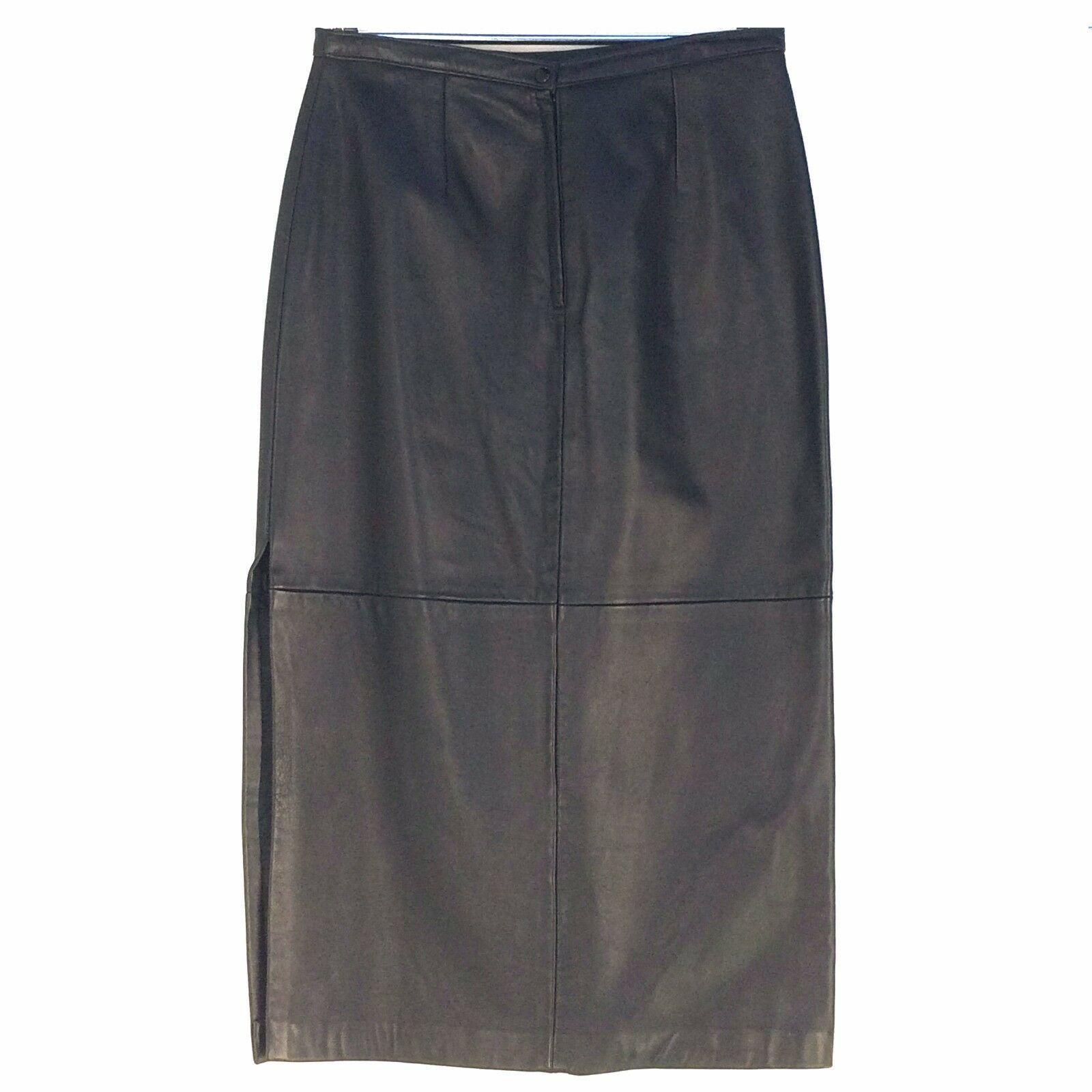 Primary image for Zebra Leather Women's Long Skirt Black