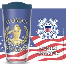 CU1060 Red White &amp; Blue U.S. Coast Guard Woman Veteran Premium Thermal, 16 oz - £13.65 GBP