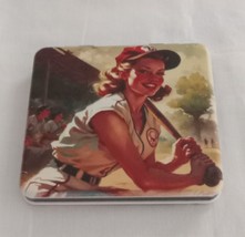 Baseball Girl Compact Purse Mirror Square - $12.94 CAD