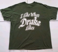 Drake IAAB Tour I Like What Drake Likes Green Crew Neck Tshirt Men&#39;s Size 2XL - £39.33 GBP