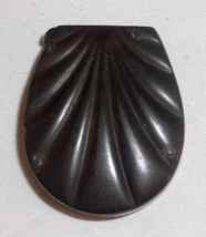 Antique Gutta Percha or Bakelite Match Safe or Vesta Seashell Shape - $107.00