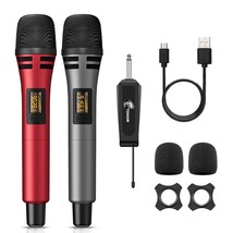 Wireless Microphones, Uhf Dual Karaoke Microphone System Microfonos Inalambricos - £62.77 GBP