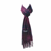 12 Pcs – Plaid – Purple Black 100% Cashmere Scarf Scarves Plaid Wool Uni... - £95.68 GBP