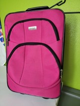 Small Pink Suitcase Travel Bag 2 Wheel Luggage - $72.79