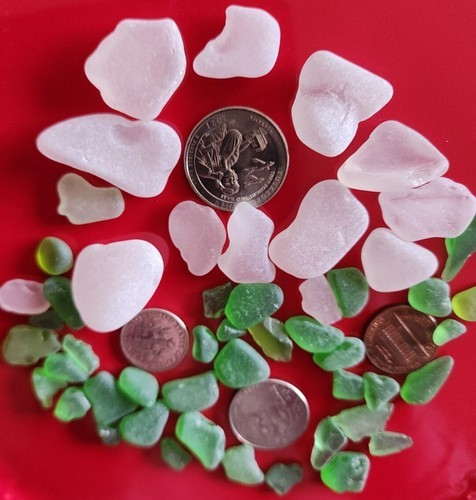 40+ Pieces ~ Genuine Lake Erie Beach Glass ~ Surf Tumbled ~ Assorted Shades (A4) Item image 5