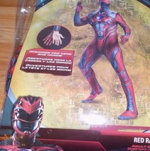 Men&#39;s Size Medium 38-40 Power Rangers Red Ranger Halloween Costume Bodysuit New  - £35.96 GBP