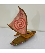 Disney Moana Starlight Canoe Playset &amp; Doll 2015 Rolling Boat w Projecti... - £31.24 GBP
