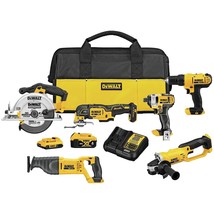 DEWALT 20V MAX Power Tool Combo Kit, 6-Tool Cordless Power Tool Set with Battery - £685.25 GBP