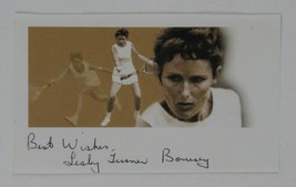 Lesley Turner Bowery Signed 3x5 Paper Copy Autographed Tennis - $29.69