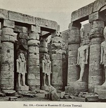 1942 Egypt Court of Ramses II Historical Print Antique Ephemera 8x5  - £15.97 GBP