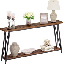 Console Table, 63&quot; Industrial Entryway Table, Extra Long Sofa Table Behind - $112.92