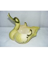 Vintage Hull Art Deco Chartreuse Green Large Swan Planter - $868.80 MXN