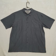 quick silver waterman Mens Shirt XXXL Gray short sleeve button shirt - $28.87