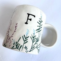 Hand-Painted Botanical Anthropologie Dagny Letter &quot;F&quot; Botanical Floral M... - $29.70