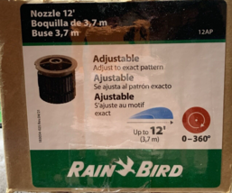 25 Pack Rain Bird 12AP Adjustable 0-360 Degree Pattern Spray Nozzle New - $46.48