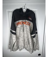 Women’s Plus Size 3X Denver Broncos Hoodie NFL Full Zip Majestic Heather... - $40.99