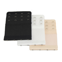 Stretch Elastic Bra Extender 3-Pack (4-Hook, Black, White and Beige) - $10.93 CAD