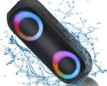 These Ipx7 Waterproof Shower Speakers Feature Rgb Multi-Color Rhythm Lig... - £38.48 GBP