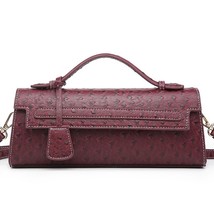 Designer Ostrich Women Bags Handbag Ladies Tote Bag Fashion Brand Female Long To - £43.14 GBP