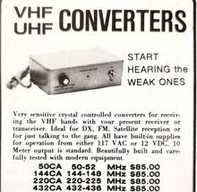 1975 Janel Laboratories VHF UHF Converters Advertisement Electronics C82QST - $19.99