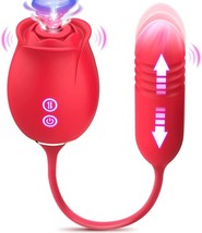Rose Sex Toys for Women - Adult Rose Toy Vibrator with Thrusting Dildo for Woman - £20.79 GBP