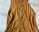 prAna Racer Back Tank Top Mustard Color Size Small Mesh Fabric - $23.22
