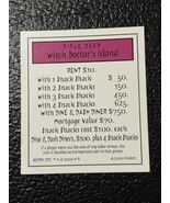 Monopoly Scooby-Doo Collectors Ed. Part: Title  Deed  - Witch Doctor’s I... - $5.70 CAD