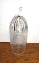 Hand Blown Polish Art Glass Oil Lamp Bubbles Poland - free shipping! - £30.85 GBP