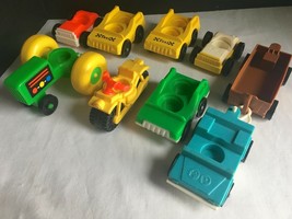 Fisher Price Vintage Play Family Wheels Taxi Car Motorcycle 634 Zoo Tram... - $29.00