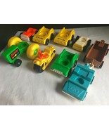 Fisher Price Vintage Play Family Wheels Taxi Car Motorcycle 634 Zoo Tram... - $29.00