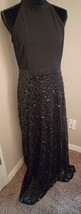 Adrianna Papell Black Sequin Dress Size 12 - £35.60 GBP
