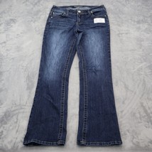 Maurices Jeans Womens 6 Short Blue Denim Mid Rise 5 Pockets Ambel Leg Pants - £18.99 GBP