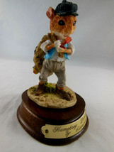 Humphrey Dormouse with bag of nuts 4&quot; from Little Nook Village by Leonar... - $6.92