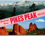 Dual View Banner Greetings Pikes Peak Colorado CO UNP Unused Chrome Post... - $2.67