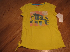 Puma girls active t shirt PGM27181 Buttercup Yellow XL "Girls Rule" NWT *^ - $6.68