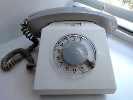 German. GDR  vintage rotary telephone.  USSR - $34.65