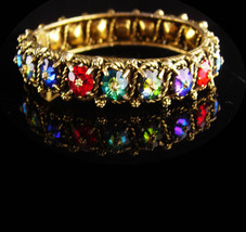 STUNNING Vintage Bracelet -Margarita florettes- Watermelon Clamper - Rivoli   - £177.96 GBP