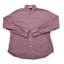 J Crew Shirt Mens M Red Check Casual Button Up Dress Long Sleeve - £14.44 GBP