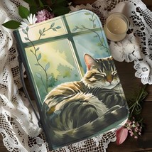 Cozy Cat Bible Cover, Cat Lover Gift, Customized Bible Holder, Inspirati... - €17,62 EUR