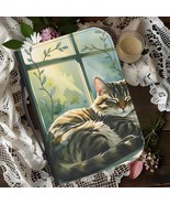 Cozy Cat Bible Cover, Cat Lover Gift, Customized Bible Holder, Inspirati... - €17,48 EUR