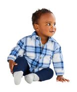 Carter&#39;s Boys Girls Jacket Bodysuit Bottoms Dark Blue Multicolor Plaid 3... - $52.97 CAD