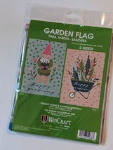 WinCraft Felice Giardinaggio Gnomo Carriola Double Sided Giardino Bandiera - $270.25 MXN